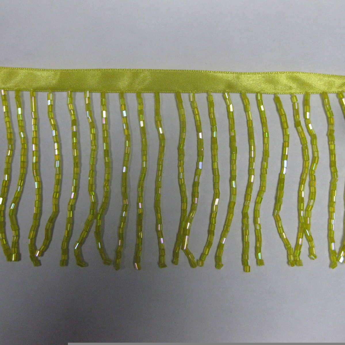 GLASS BEADS FRINGE YELLOW